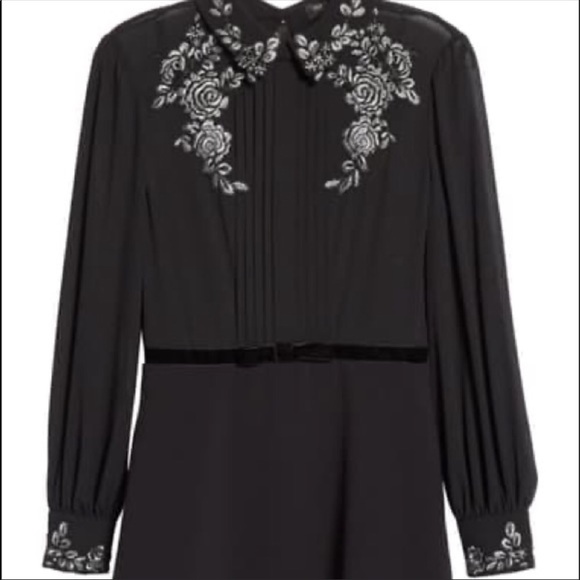 Ted Baker Embroidered Collar Long Sleeve Shirtdress - Picture 6 of 15